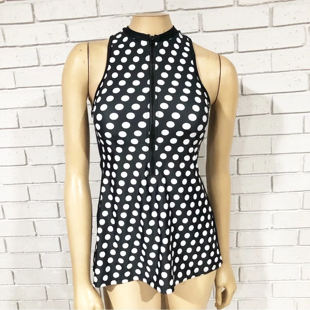 Polka Dot Women’s Sleeveless Swim Top